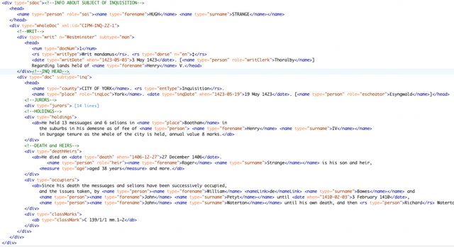 TEI P5 XML of IPM calendar entry